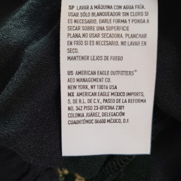 American Eagle Outfitters Size Small Black Embroidered Waist Ruffled Mini Dress - Picture 11 of 12